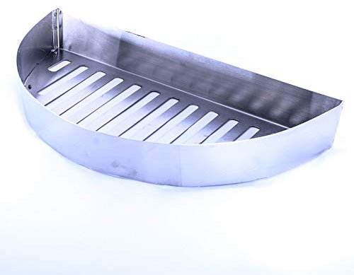 Half Moon Searing Tray Stainless Charcoal Ash Basket for Char-Griller Akorn Kamado, Blaze Grill Kamado, Pit Boss 24, and Many Large Kamado Grills