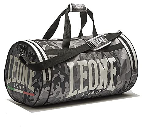 Leone 1947 Sporttasche Mimetic - Grey Camo - Kompakte Sporttasche Trainingstasche Gym Tasche für Kampfsport Fitness Boxen Muay Thai