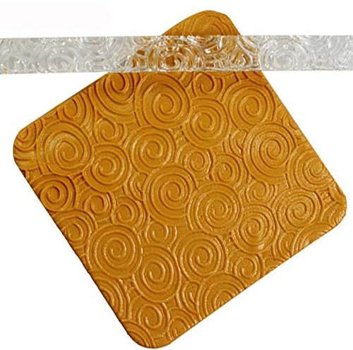 wuayi Teigroller Fondant Transparentem Acryl Geschnitzten Nudelholz Prägerolle Roller Backzubehör Werkzeug für Bäcker Pie Crust Cookie Teig Welle Blume Frohe Weihnachten Pflaumenblüte Labyrinth