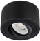 lambado® Premium LED Aufbauleuchte flach/Deckenstrahler Set inkl. 230V 5W Spots dimmbar - dezente Aufbaustrahler/Deckenspots (rund, schwarz, schwenkbar)