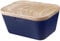 BRUNNER Beurrier rectangulaire en mélamine - 250 g - Avec plateau et couvercle - Bleu