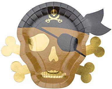 8 Assiettes Pirate Kraft 26 * 33CM