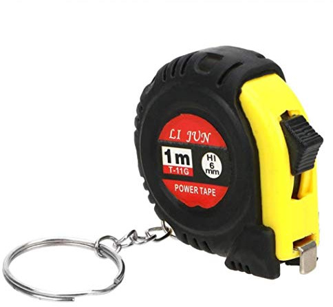 Froiny 1pc Kleine Schlüsselanhänger Mini Bandmaß Retractable Maßband 1m, Metric Und Inch Werkzeuge Vermessen