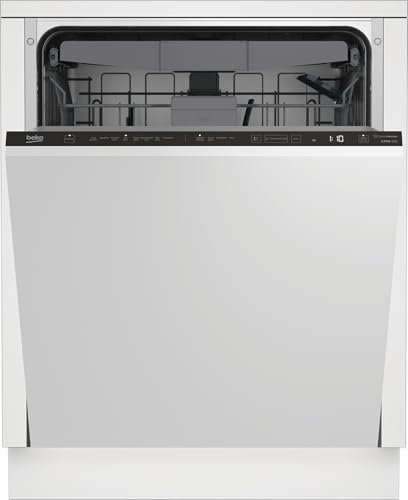 Beko BDIN38530D Vollintegrierte Geschirrspülmaschine/Schnell+/Statusanzeigeleuchte/15 Maßgedecke/44 dB/Mehr Platz für Töpfe und Pfannen, Edelstahl