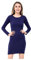GW CLASSYOUTFIT Women's Ladies Girls **Long Sleeve MIDI Dress Stretch Bodycon**Plain Jersey 8-26 (Navy, 24)