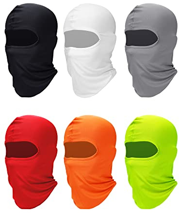 SATINIOR 6 Pcs Ski Mask Cover Balaclava Full Face Mask Summer Face Cover UV Windproof Balaclava for Men Women Outdoor Sports(Multicolor,Classic Style)