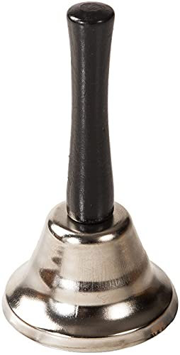 eMKay® Small Classic Silver Stainless Steel Hand Bell (12cm Tall)