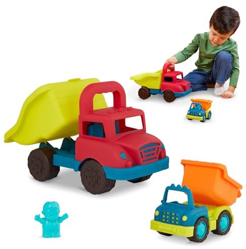 B. toys 2 Kipplaster LKWs Groß und Klein mit Figur – Kinder Auto Spielzeug Outdoor Sandkasten Sandspielzeug – Fahrzeuge für Mädchen und Jungen ab 1 Jahr