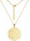 TEAMER acier inoxydable fleur de vie collier pendentif plaqué or chaîne bijoux géométrie accessoires amulette bijoux (Style 1 - Or)