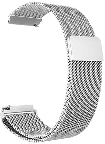 SYSMYXGS Edelstahl Mesh Uhrenarmband -18mm/20mm/22mm Milanaise Ersatz Metall Armband Edelstahlarmband mit Smartwatch Schnellverschluss Watch Uhren Ersatzband für Damen Herren Magnetverschluss