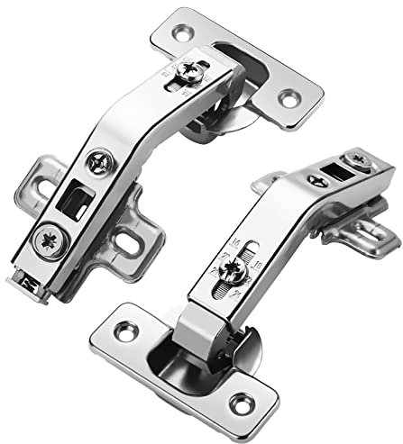 Chibery 2 Pack 1 Pairs 135° Lazy Susan Hinge, Full Overlay Concealed for Corner Kitchen Cabinet Replacement Hardware, Cupboard Folded, Folden Door