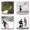 Banksy Leinwand-Bilder im coolen 4er-Set. Jedes Bilderset-H Art Wandbild ist 30x30cm groß. Tolle abstrakte Kunstdrucke zur Wand-Deko für Wohnzimmer, Schlazimmer, Flur, Büro