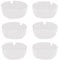 Devitre 6er Set Aschenbecher Ø 8 cm Kunststoff stapelbar Gastro Ascher (Weiß)