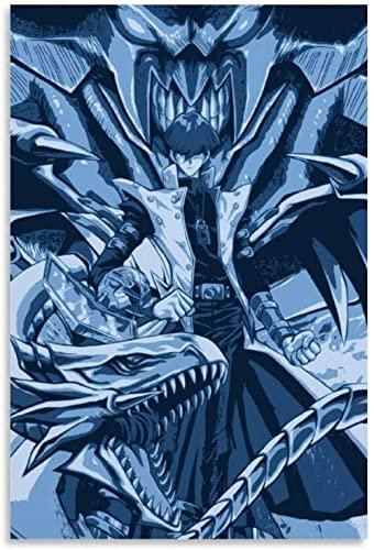 Enartly Poster auf Leinwand drucken YuGiOh Seto Kaiba Anime Pop Art Comic Collection Print Dekoratives Wohnzimmer 30x50cm Kein Rahmen