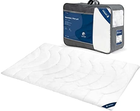 casimum warme Comfort Winter Bettdecke Duo | Steppbettdecke | Microfaser allergikerfreundlich | Ökotex 100 | waschbar bis 60 Grad | 135 x 200 cm, weiß