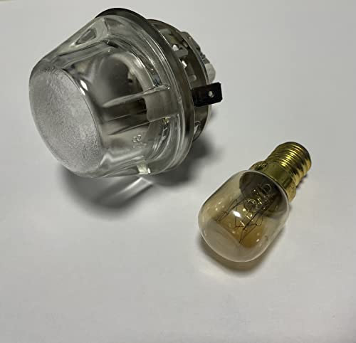 PORTA LAMPADA FORNO per forni a gas o elettrici vetro temperato con BULBO IN CERAMICA e LAMPADINA INCLUSA