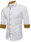 Meilicloth Hemd Herren Langarm Trachtenhemd Freizeithemd Businesshemd Herrenhemden Langarmhemd Formelle Baumwolle Dehnbar Hemden Klassisch Casual Kent-Kragen Westernhemd Regular Fit Weiß L