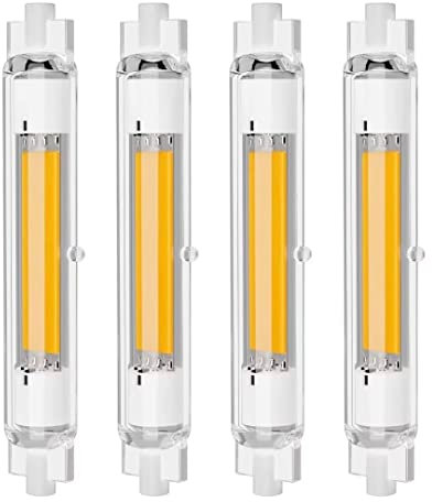 EIMOPE R7S LED 118mm 30w Dimmbar Glühbirne, Lampen, Leuchtmittel Ersatz für 200W 300w Halogenstab, Hightlight COB Birne, Warmweiß 3000k, 1500LM, Kein Flackern, 4er Pack