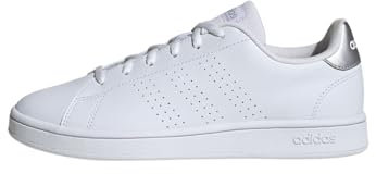 Adidas Femme Advantage Base Court Lifestyle Shoes, Cloud White/Cloud White/Silver, 42 EU
