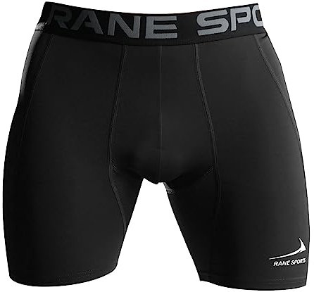Rane Sports Pantaloncini Sportivi Attillati ad Asciugatura Rapida e Traspiranti, Pantaloncini Allenamento di Base con Cellulare Tasca Nero M