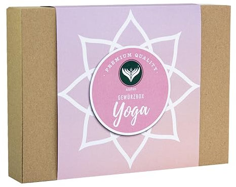 Azafran BIO Gewürze Set Yoga, Ayurveda Geschenkset, Geschenkbox mit 4 Gewürzen für ganzheitliche Ernährung