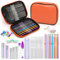 60-teiliges Häkelnadel-Set, Häkelnadel-Set mit Handnähnadeln mit Aufbewahrungsbox, ergonomisches Häkelset, Anfänger-Häkelset für Bastelkunst und arthritische Hände (orange)