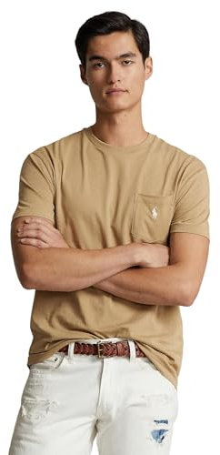 Polo Ralph Lauren Herren-T-Shirt mit Taschen, Cafe Tan, XX-Large