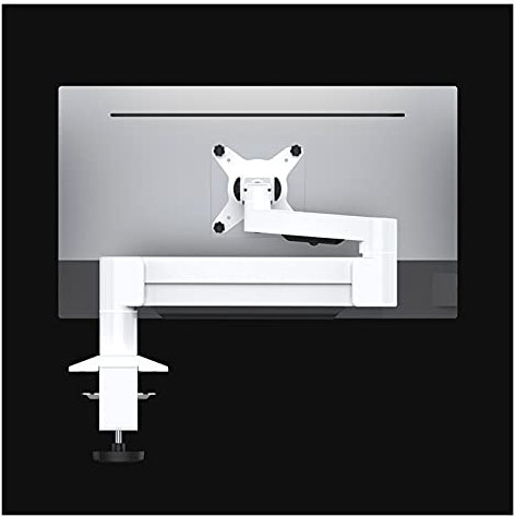 GLigeT Monitor Desk Single Monitor Desk Mount Heavy Monitor Stand Arm Adjustable Robotic Arm Monitor Arm Mount for 22-43 Inch Flat/Curved Screen, Holds Up to 26.4lbs Monitor Stand (Color : White)