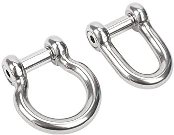 Schäkel mit Schraubbolzen, D-Ring-Schäkel, Zugfester Schäkel aus Edelstahl 304 M5-M20 mit Innensechskant, versenkter Bolzen oder Bogen-Ankerschäkel (Größe: Bogenform, Farbe: M18 1 Stück) (Color : M6