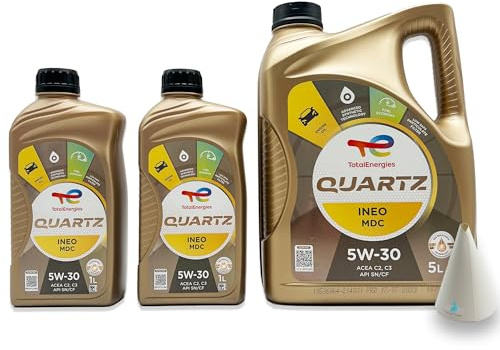7 L Total Quartz Ineo MDC 5W-30 | kompatibel mit | MB 229.52 | GM GB2F0312070 | OV 040 1547 - D30 | 7 Liter | 5W30 Motoröl | Motorenöl | mit Trichter | weitere Freigaben & Empfehlungen siehe Artikel