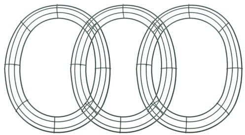 Zerodeko Eiförmiger Draht-Kranzrahmen 3 Stück Ostereier-Kranzrahmen Metall-Blumen-Makramee-Ring-Kreolenform Für DIY-Blumenarrangements Kranz-Party-Dekorationen