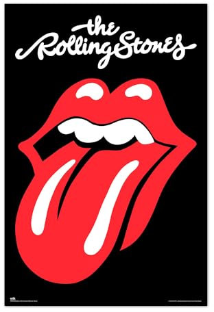Grupo Erik Poster Rolling Stones Kunstdruck - Deko Wohnzimmer oder Deko Schlafzimmer - Deko Zimmer - Größe 61 x 91 - Offizielle Lizenz