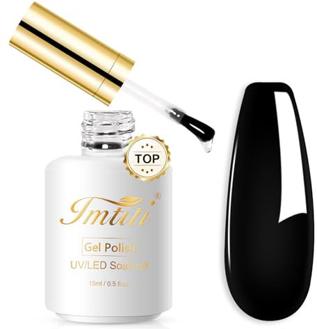 Imtiti Gel Nail Polish Top Coat, 15ML Clear Glossy Top Coat, UV Led, Soak Off, Toxin Free