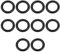 PEUTIER 10pcs Joint Torique de Bouchon de Pompe de Piscine, Joint Torique 192115 Joints de Remplacement Bouchon de Vidange Compatible avec Pentair Whisperflo Intelliflo Pièces de Pompe de Piscine