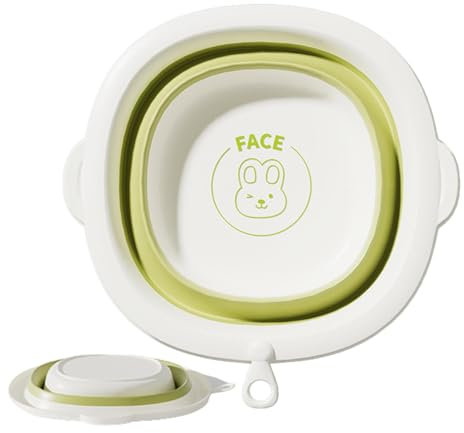 Pzuryhg Cuenco plegable para lavar, Cuenco para lavar para acampar, Cuenco plegable para lavar, Tina plegable, Tina para platos plegable, Lavabo portátil, Tina de plásticos que ahorra espacio, Bañera