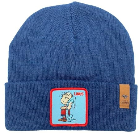 Peter Grimm Peanuts Mütze mit Cartoon-Charakter-Kollektion, Unisex, Farbe kann variieren, Linus Marineblau, Einheitsgr��e