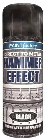 SDMAX Black Hammer Effect Aerosol Spray Paint, Durable And Textured Finish, Long-Lasting, Corrosion Protection, Easy To Use, Portable, Indoor And Outdoor Use, 400ml (1PCS)