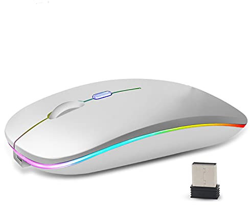 CHNNO1 Mouse senza fili Mouse Bluetooth Mouse wireless RGB ricaricabile ergonomico LED retroilluminato notebook PC mouse wireless