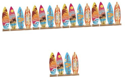 PRETYZOOM 5 Sätze Surfbrett-Dekorationen Paddleboard-Flosse Stranddeko Für Zu Hause Netz Nautisches Schiffsrad Tischdeko Holz-Surfbrett Surfbrett-Modell Wohnaccessoires Buchsbaum 4 Stück * 5