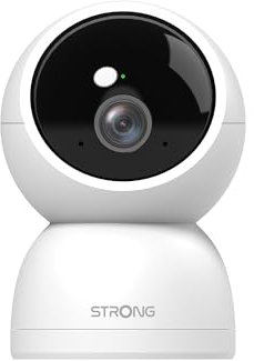 STRONG Caméra Intérieure 2,5K 4MP, Surveillance Bébé 360° Pan/Tilt, Détection Mouvement, Suivi Auto, Vision Nocturne, Audio Bidirectionnel, Cloud et Carte SD 512Go, WiFi 2.4G/5G, Google TV