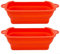 Fettmanagement leicht gemacht Faltbare Silikon BBQ Grill Öl Auffangschale mit mühelose Reinigung (orange)