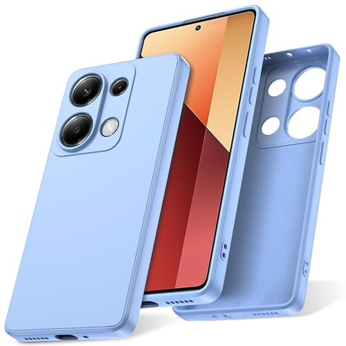 Watana Cover per Xiaomi Redmi Note 13 pro 4G Custodia in Silicone, Custodia Antiurto Case Sottile in Silicone TPU con Strato Interno in Fibra per Xiaomi Redmi Note 13 pro 4G, Azzurro Chiaro