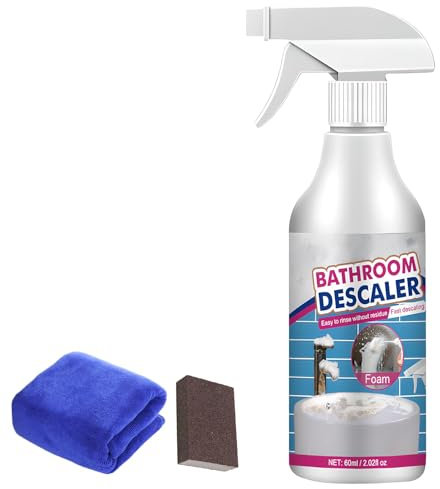 Limescale Remover Foam Spray Super Powerful, 2025 Upgrade Sink Tap & Toilet Limescale Remover, Stubborn Stains Cleaner, Bathroom Foam Cleaner for Shower Heads, Chrome, Baths & Screens (1)