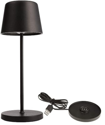 Deko-Light Set Akkuleuchte Canis Mini + Ladesockel, Schwarz