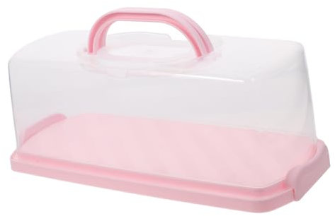 WEKADRIN Rectangular Plastic Bread Box Airtight Storage Container for Cakes Cookies for Kitchen Pantry Lunch Prep