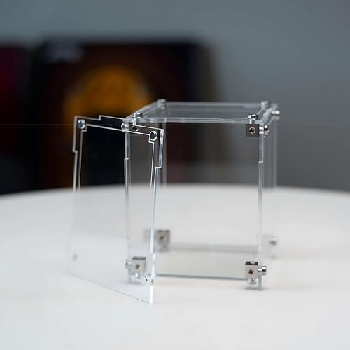 3-Pack Acrylic Display Cases for Le*Go BrickHeadz Square Head Boy – 3mm Transparent Display Boxes for Building Block Collectibles – Model Not Included