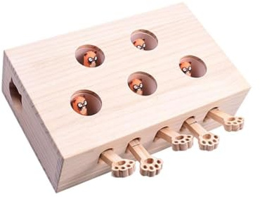 LIXSAZSE Funny Cat Tease Punch Interactive Toy with Whack Mouse Puzzle Box, doll, 33.5 x 26 x 10cm