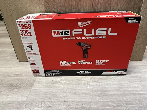 Milwaukee Kit de perceuse/tournevis électrique M12 Fuel 1/2