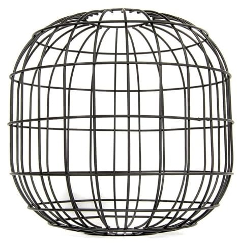 CJ Wildlife Schutzkäfig für Futtersäule Vögel – Vogelfuttersäule Apollo kompatibel – Metall pulverbeschichtet Schwarz – Ø 28 cm, Höhe 28 cm – Vogelfutterspender zum Aufhängen