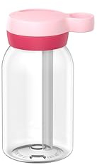 Mepal - Trinkflasche mit Trinkhalm Campus - Drehverschluss mit Grifföffnung - Hygienischer Verschluss - Trinkflasche mit strohhalm - Auslaufsicher und Spülmaschinengeeignet - 450 ml - Cool pink